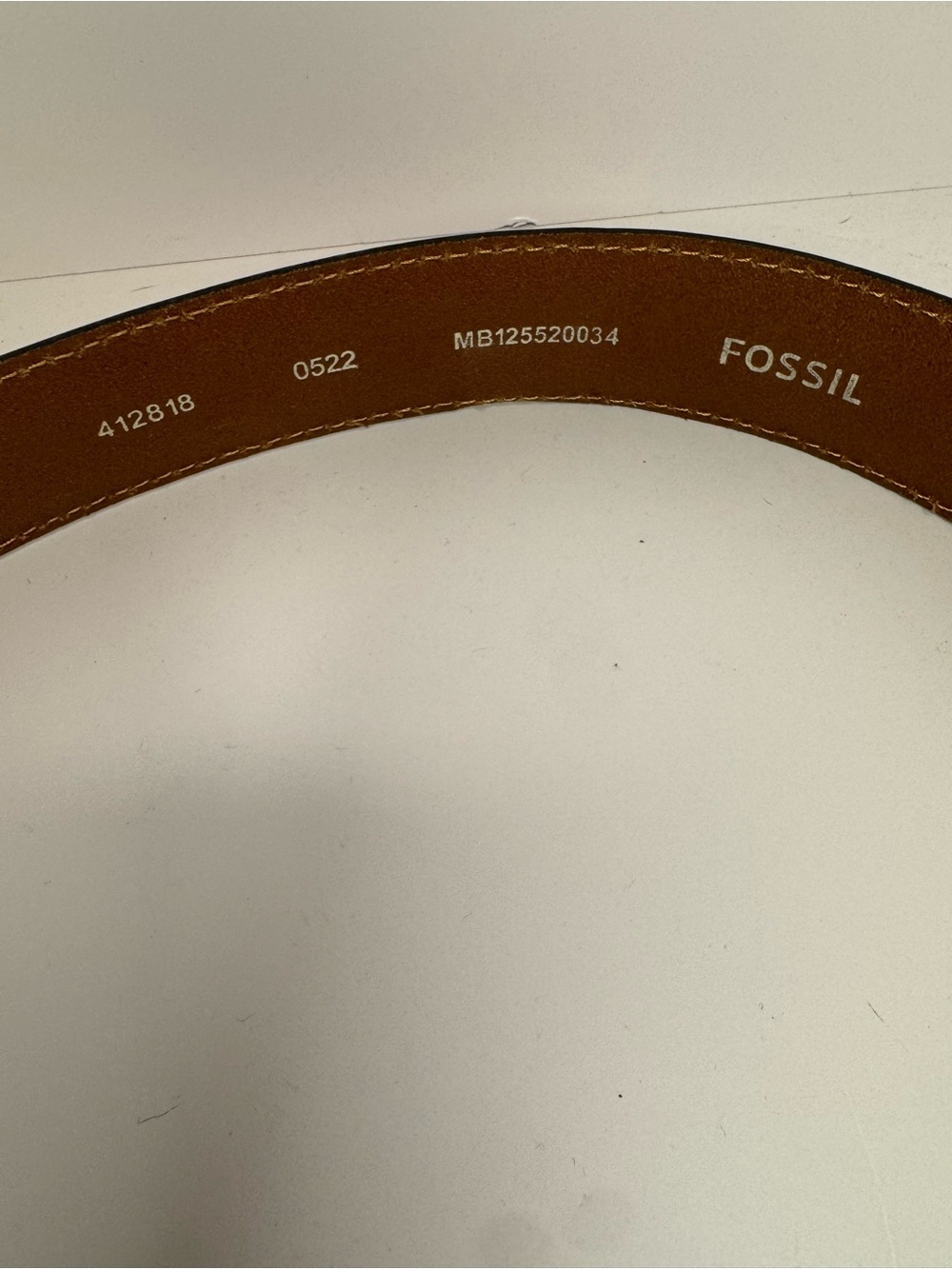 Fossil Aiden Leather Belt Size 85/34 - Picture 3 of 9